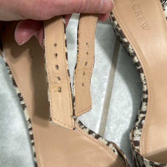 J.Crew Laila Leopard Wedges - Size 9 - EUC - Comfy! - Picture 12 of 17